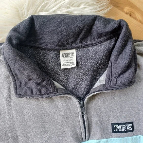 {Victoria's Secret} PINK Quarter Zip Sweatshirt - Picture 2 of 3